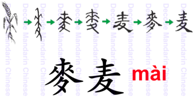Component 麦 a wheat plant