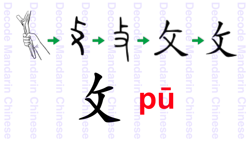攵 hand VIII