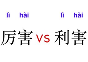 厉害 and 利害, which one to choose?