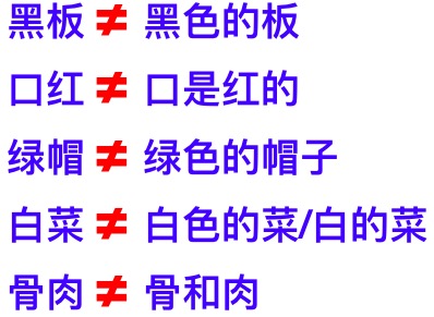The relation between a character, a word and a phrase in Chinese
