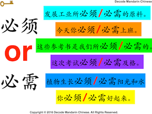 How to differentiate between 必须 and 必需?