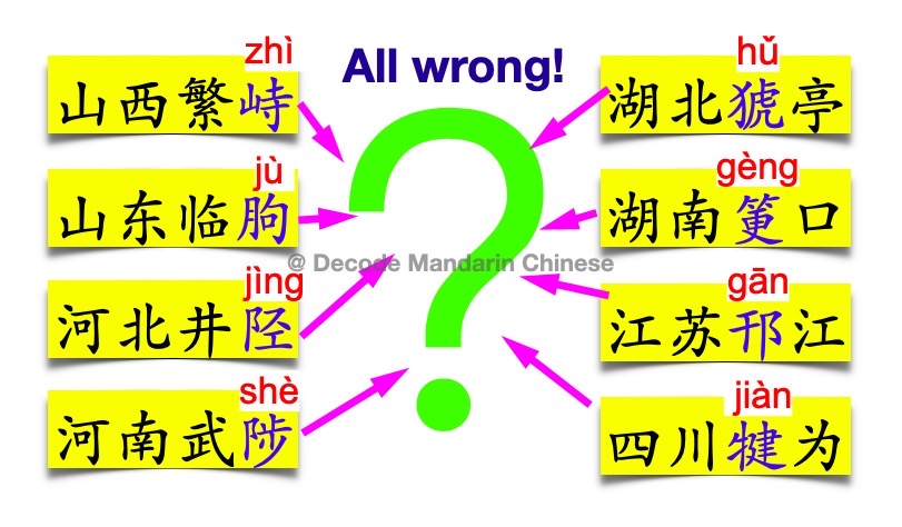 100 very easily mispronounced place names 一百个一读就错的地名